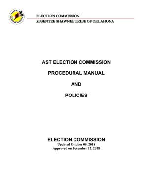 Ast Election Commission Procedural Manual And