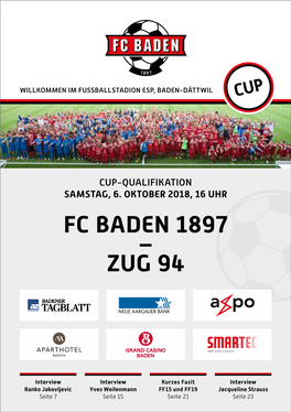 Fc Baden 1897 – Zug 94