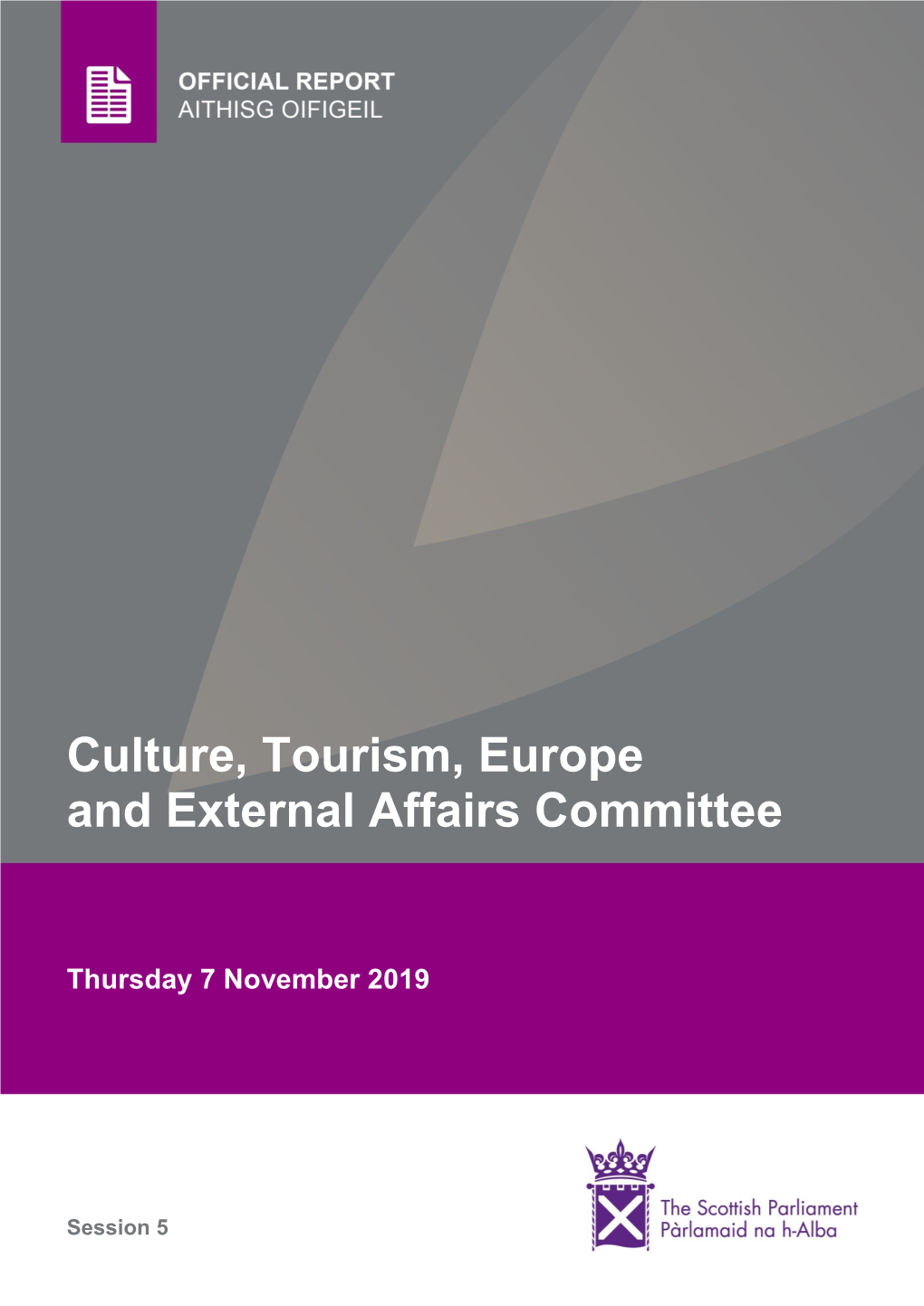 Culture, Tourism, Europe and External Affairs Committee