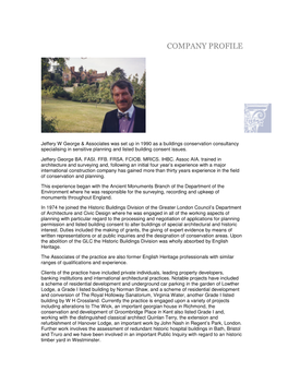 CV Jeffery George Company Profiles