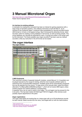 3 Manual Microtonal Organ Ruben Sverre Gjertsen 2013