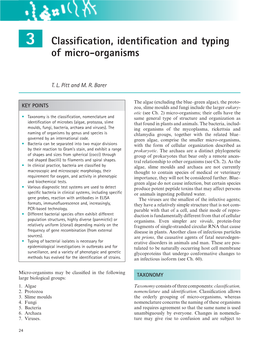 3 Classification, Identification and Typing of Micro-Organisms