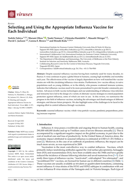 Selecting and Using the Appropriate Influenza Vaccine for Each Individual