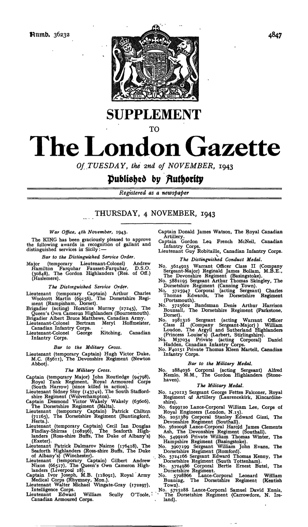 The London Gazette Of