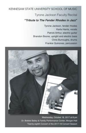 Tyrone Jackson, Jazz Piano