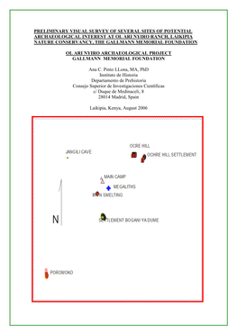 Preliminary Visual Survey of Several Sites of Potential Archaeological Interest at Ol Ari Nyiro Ranch, Laikipia Nature Conservancy, the Gallmann Memorial Foundation