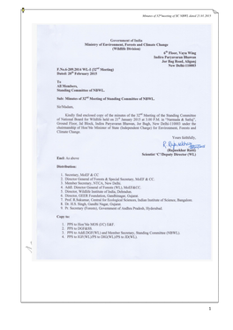 Minutes of 31St Meeting of SC NBWL Dated 12Th & 13Th Aug 2014
