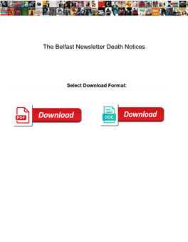 The Belfast Newsletter Death Notices