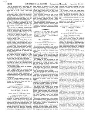 CONGRESSIONAL RECORD— Extensions of Remarks E2082 HON