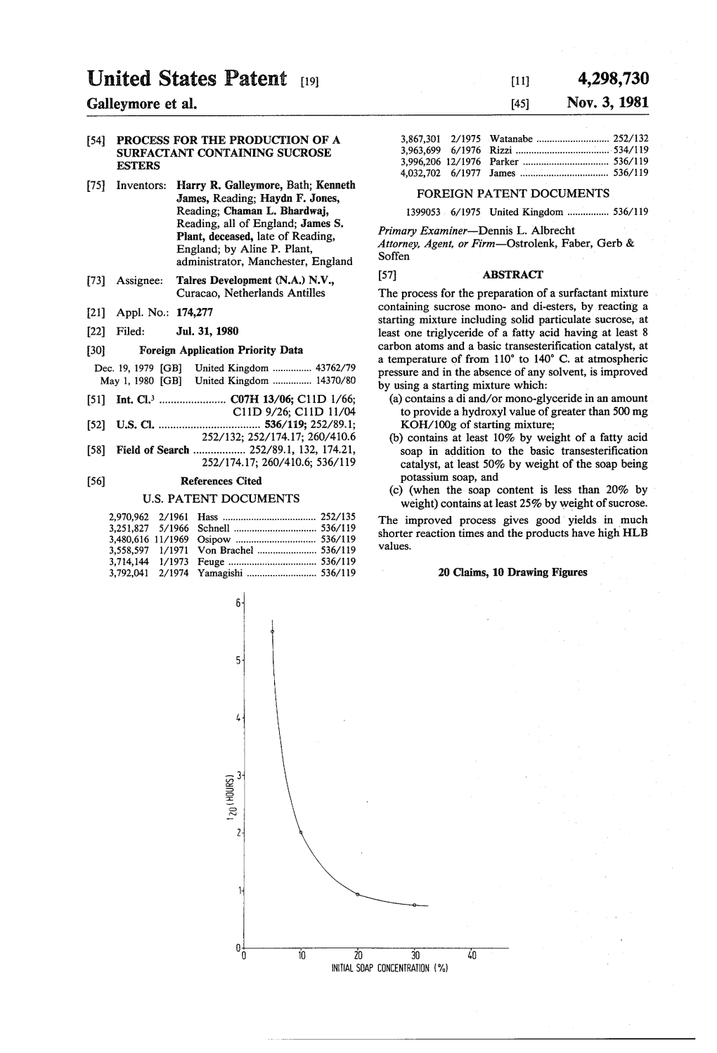 United States Patent (19) 11) 4,298,730 Galleymore Et Al