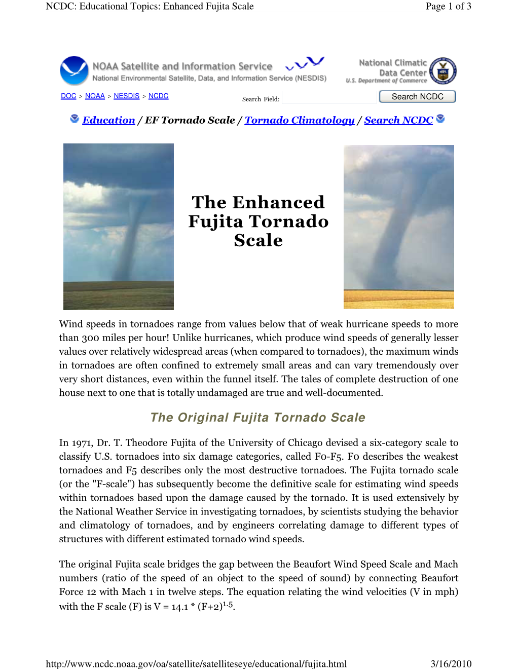 The Enhanced Fujita Tornado Scale