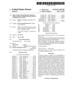 (12) United States Patent (10) Patent No.: US 8,211,455 B2 Schwarz (45) Date of Patent: *Jul