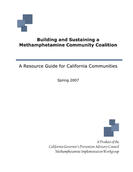 Building and Sustaining a Methamphetamine Community Coalition