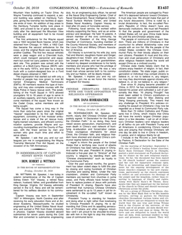 CONGRESSIONAL RECORD— Extensions of Remarks E1457 HON