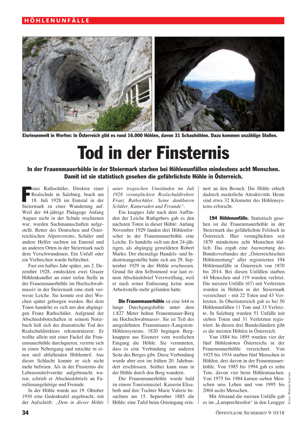 Tod in Der Finsternis in Der Frauenmauerhöhle in Der Steiermark Starben Bei Höhlenunfällen Mindestens Acht Menschen