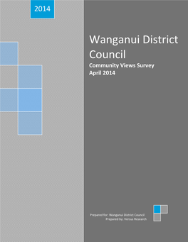 Wanganui District Council 0251659264 Community Views Survey April 2014