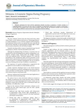 Melasma: a Cosmetic Stigma During Pregnancy