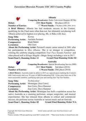 2021 Country Profiles