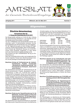 AMTSBLATT Der Gemeinde Breitenbrunn/Erzgebirge Mittwoch, 30