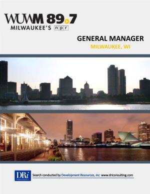 General Manager Milwaukee, Wi