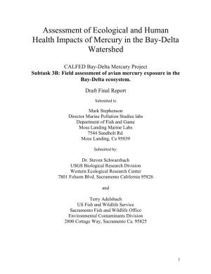 Field Assessment of Avian Mercury Exposure in the Bay-Delta Ecosystem