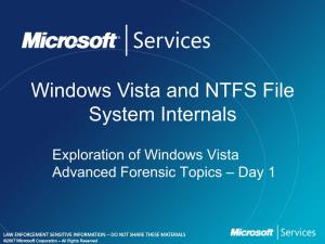 Exploration of Windows Vista Advanced Forensic Topics – Day 1
