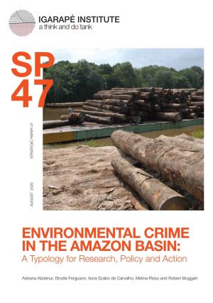 ENVIRONMENTAL CRIME in the AMAZON BASIN: a Typology for Research, Policy and Action