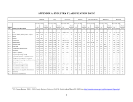 Appendix A: Industry Classification Data1