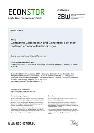 Comparing Generation X and Generation Y on Their Preferred Emotional Leadership Style