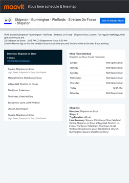 8 Bus Time Schedule & Line Route