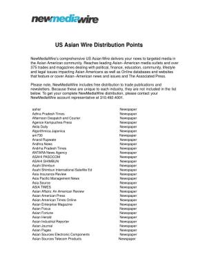 US Asian Wire Distribution Points