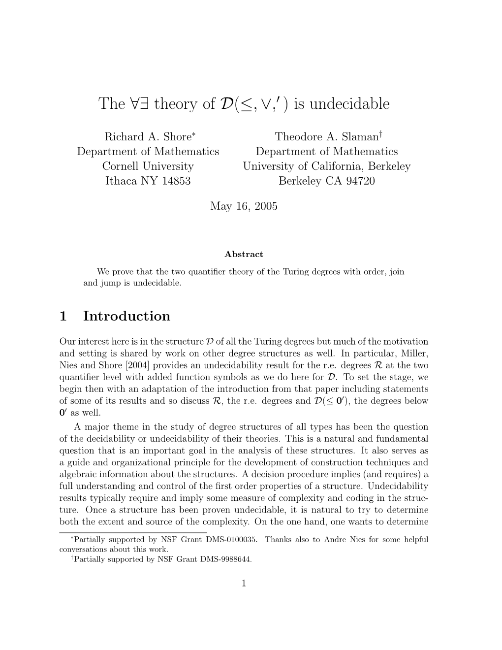 The ∀∃ Theory of D(≤,∨, ) Is Undecidable