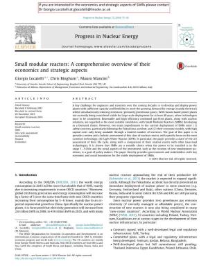 Small Modular Reactors: a Comprehensive Overview of Their Economics and Strategic Aspects
