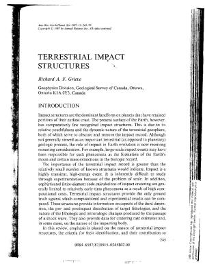 Terrestrial Impact Structures Provide the Only Ground Truth Against Which Computational and Experimental Results Can Be Com­ Pared