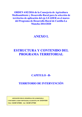 Anexo I. Estructura Y Contenido Del Programa