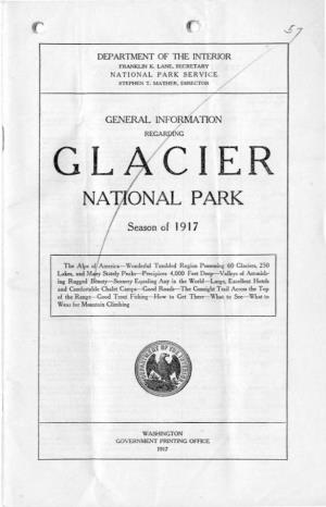 Glacier National Park, 1917