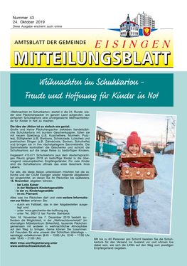 Mitteilungsblatt KW 43/2019
