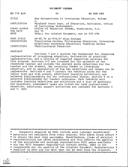 DOCUMENT RESUME ED 115 629 SP 009 699 New Perspectives In