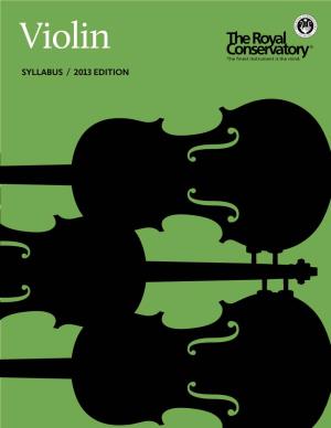 Violin Syllabus / 2013 Edition