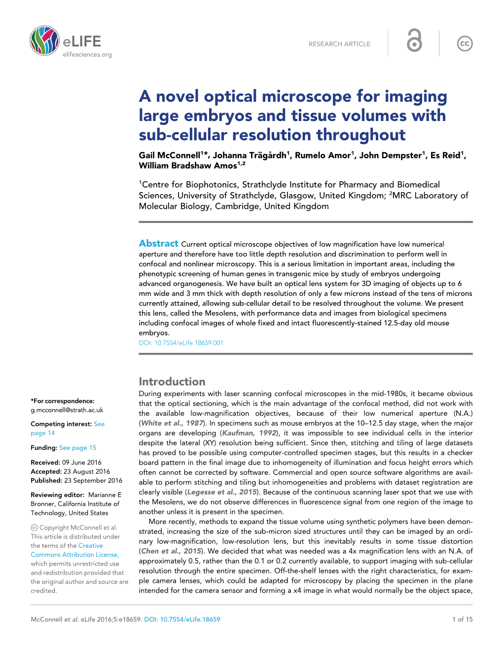A Novel Optical Microscope for Imaging Large Embryos And
