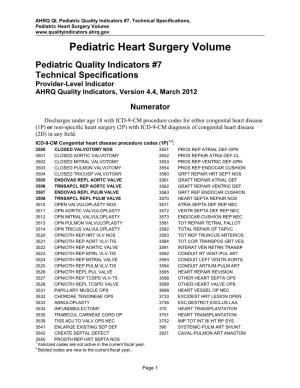 PDI 07 Pediatric Heart Surgery Volume
