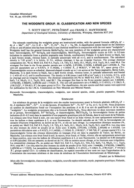 The Wodginite Group. Iii. Classification and New Species