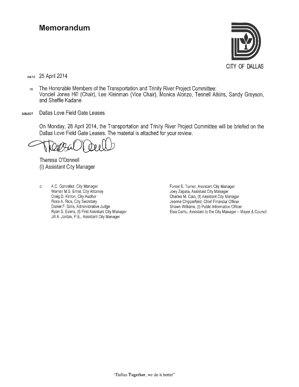 Dallas Love Field Gate Leases