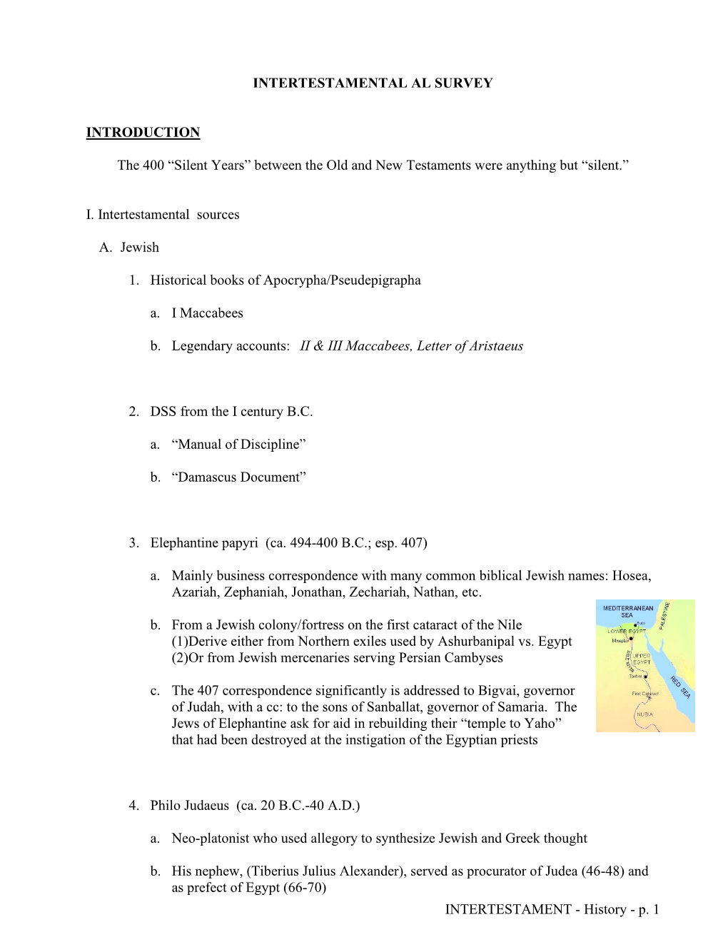 Intertestamental Al Survey