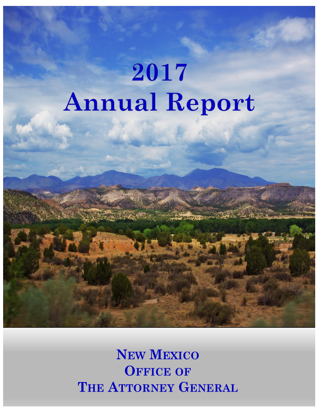 New Mexico Office of the Attorney General Annual Report 2017