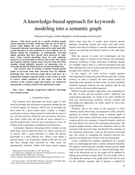 A Knowledge-Based Approach for Keywords Modeling Into a Semantic Graph