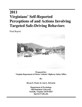 2011 Virginians' Self-Reported Perceptions of and Actions
