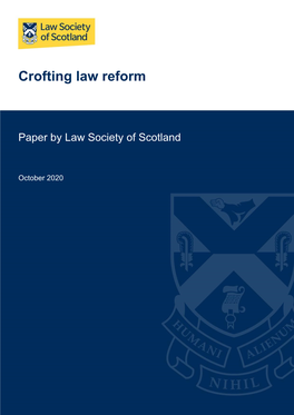 Crofting Law Reform