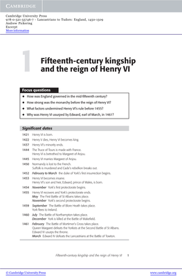 1 Fifteenth-Century Kingship and the Reign of Henry VI