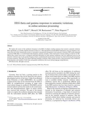 EEG Theta and Gamma Responses to Semantic Violations in Online Sentence Processing
